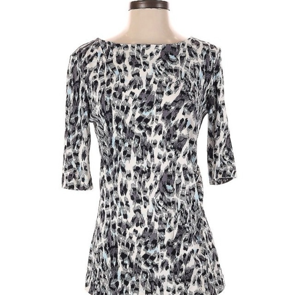 Hugo Boss Monochrome Patterned Short Sleeve Top